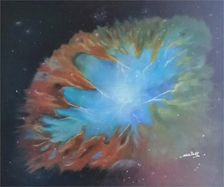 Nebuleuse-du-Crabe-Peinture huile-48x55cm-318€-Pénellope Van haver