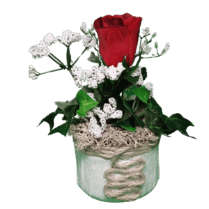 Sculpture de fleurs en pot